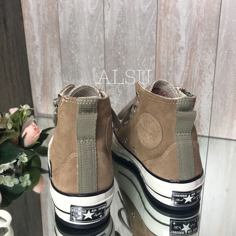 Converse Chuck 70 HI Suede Vellum Tan W AUTHENTIC - Picture 4 of 8